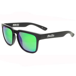 Matte Black w/ Green Mirror Polarized Lens