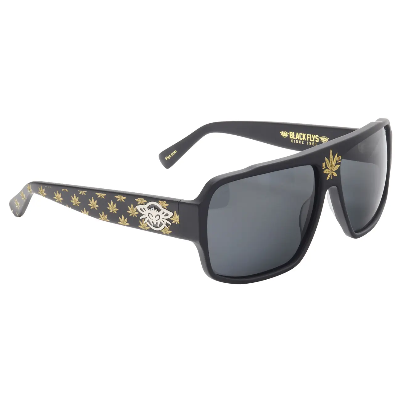Sunglasses Weedoholic / Flycoholic *Limited Ed. | Black Flys